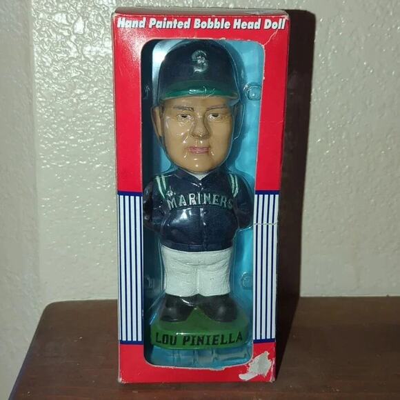 Lou Piniella 2001 Seattle Mariners Bible Dobbles Bobblehead in Box - Picture 1 of 8